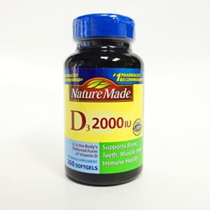Nature Made D3 2000 IU, 260 Softgels for $25