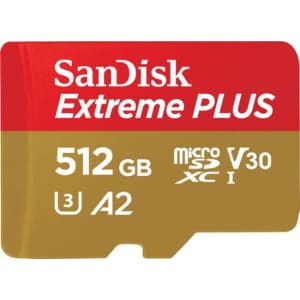 SanDisk Extreme Plus 512GB microSDXC UHS-I Memory Card for $100 SanDisk Extreme Plus 512GB microSDXC UHS-I Memory Card for $100