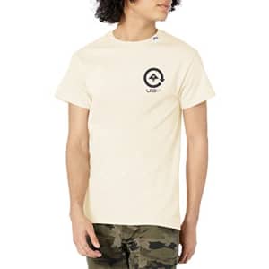 LRG Men's Forever Rooting for You T-Shirt, Cream for $23