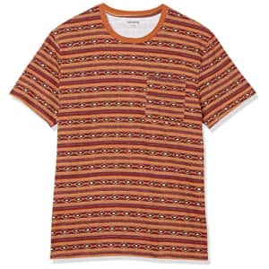 Goodthreads Men's Short-Sleeve Crewneck Cotton T-Shirt, Tobacco Brown, Geo Print, XX-Large for $13