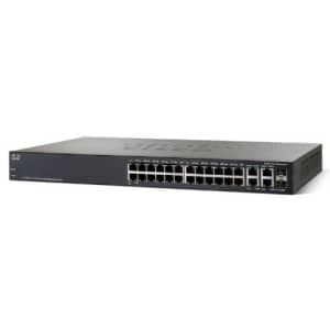 Cisco SF300-24 24-Port 10/100 Managed Switch with Gigabit Uplinks (SRW224G4-K9-NA) for $313