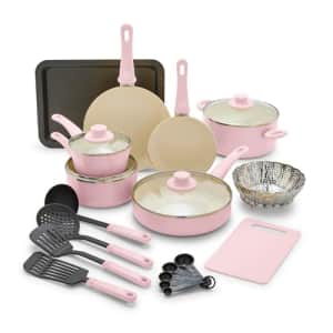 GreenLife Soft Grip Healthy Ceramic Nonstick 18 Piece Kitchen Cookware Pots and Frying Sauce Saute for $89 GreenLife Soft Grip Healthy Ceramic Nonstick 18 Piece Kitchen Cookware Pots and Frying Sauce Saute for $89