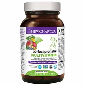 New Chapter Perfect Prenatal Vitamins, 96ct, Organic Prenatal Vitamins, Non-GMO Ingredients for for $41