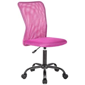 BestMassage Office Chair Cheap Desk Chair Mesh Computer Chair with Lumbar Support No Arms Swivel Rolling for $46