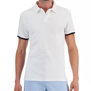 Alfani Men's Regular-Fit Tipped Polo Shirt for $4