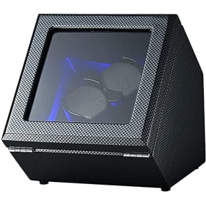 Flint Automatic Watch Winder Box with LED Light for $100