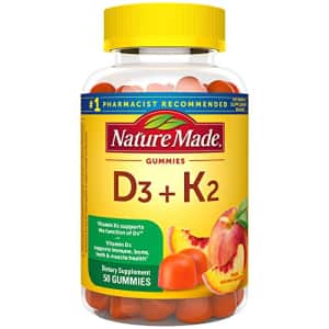 Nature Made Vitamin D3 K2 Gummies, Vitamin D3 5000 IU per serving, Bone, Teeth, Muscle, Immune for $20