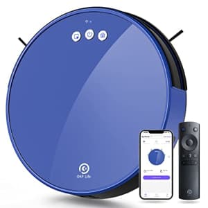 OKP K8 Robot Vacuum and Mop Combo, 2000Pa Super Suction, Integrated Design of Dust Box Water Tank, for $230