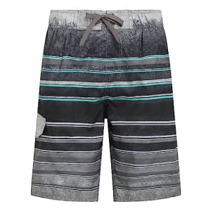 Kanu Surf Men's Standard Iconic Swim Trunks (Regular & Extended Sizes), Windsurf Black/Grey for $16