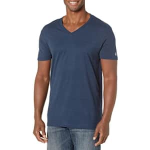 Volcom Men's Heather Modern Fit Short Sleeve V-Neck T-Shirt, Navy, Small for $17