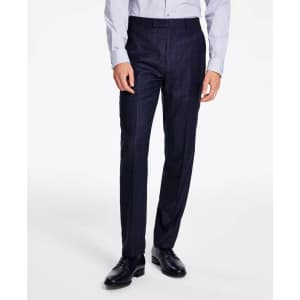 Calvin Klein Men's Slim-Fit Wool-Blend Stretch Suit Pants for $38