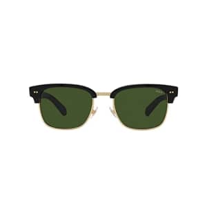 Polo Ralph Lauren Mens PH4202 Square Sunglasses, Shiny Black/Dark Green, 55 mm for $99