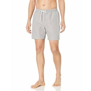 28 Palms Men's 6" Inseam Swim Trunk, Light Grey, Medium for $12