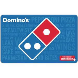$100 Domino's Gift Card at Sam's Club: for $75 for members $100 Domino's Gift Card at Sam's Club: for $75 for members