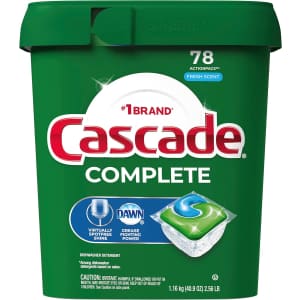 Cascade Complete Dishwasher Pods 78-Pack for $13 via Sub & Save