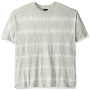 RVCA Men's Rail Stripe Short Sleeve Crew Neck Shirt, Silver Bleach, S for $16