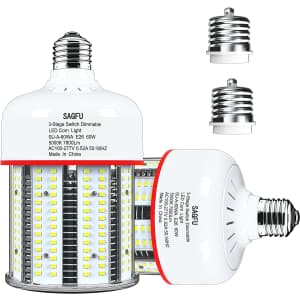60W 3-Stage Dimmable LED Corn Light Bulb 2-Pack for $32