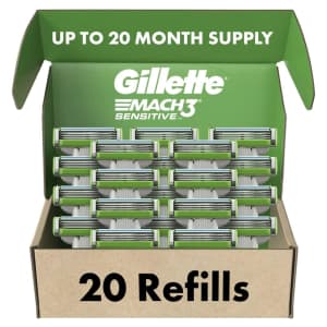 Gillette Mach3 Sensitive Razor Blade Refill 20-Pack for $37