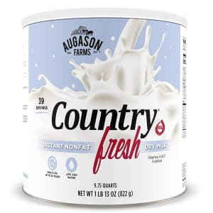 Augason Farms Country Fresh 100% Real Instant Nonfat Dry Milk for $15