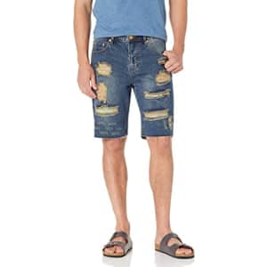 LRG Lifted Research Group Men's Jean Shorts, Denim Blue, 32 for $23