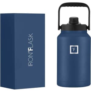 Iron Flask 1-Gal. Double-Walled Vacuum Growler for $20
