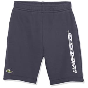 Lacoste Boy's Shorts with Adjustable Waist, Blue Night, 10 Years for $35