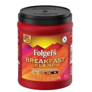 Folgers Breakfast Blend Mild Roast Ground Coffee, 9.6 Ounces (Pack of 6) for $24