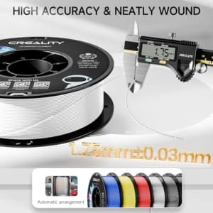 CREALITY PETG Filament 1.75mm 3D Printer Filament, 1kg (2.2lb) Neatly Wound Spool, Dimensional for $16
