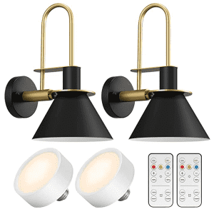 Nooknova Battery-Operated Wall Sconce 2-Pack for $50