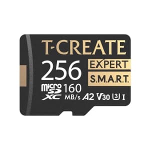 TEAMGROUP T-Create S.M.A.R.T Monitored A2 256GB Micro SDXC U3 V30 4K R/W Speed up to 160/150 MB/s for $19