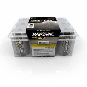 Rayovac Batteries ALD-12PPJ UltraPro Industrial Alkaline Battery, D Size, Standard, Black (Pack of for $51