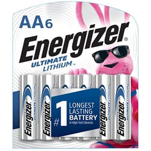Energizer Ultimate Lithium AA 6-Count Batteries for $20