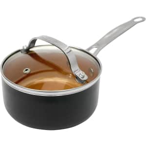 Gotham Steel Nonstick 1-Quart Sauce Pan w/ Ceramic and Titanium Copper Coating for $17