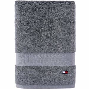 Tommy Hilfiger 100% Cotton Modern American Bath Towel, 30 x 54 inch, Grey Violet for $18