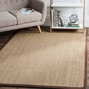 SAFAVIEH Natural Fiber Collection Accent Rug - 4' x 6', Maize & Brown, Border Sisal Design, Easy for $89