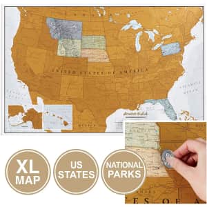 Maps International Scratch Off Map Of The US for $20 Maps International Scratch Off Map Of The US for $20