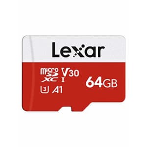 Lexar 64GB Micro SD Card, microSDXC UHS-I Flash Memory Card with Adapter - Up to 100MB/s, A1, U3, for $8
