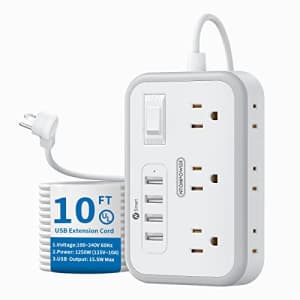 10-Foot Power Strip with USB Ports for $13 10-Foot Power Strip with USB Ports for $13