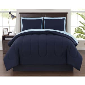 Mainstays 8-Piece Bed in a Bag Comforter Set for $25