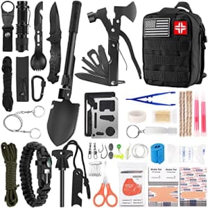 142-Piece Emergency Survival & First Aid Kit for $28
