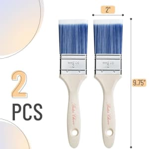 Bates Choice Bates- Paint Brushes, 2 inches, 2 Pack, Treated Wood Handle, Paint Brushes for Walls, Stain Brush, for $7