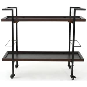 Christopher Knight Home Gerard Industrial Wooden Bar Cart for $111 Christopher Knight Home Gerard Industrial Wooden Bar Cart for $111