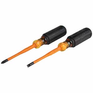 Klein Tools 33732INS 1000V Slim Tip Insulated Screwdriver Set, 2 Phillips and 1/4-Inch Cabinet for $25 Klein Tools 33732INS 1000V Slim Tip Insulated Screwdriver Set, 2 Phillips and 1/4-Inch Cabinet for $25