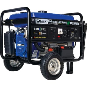 DuroMax 5,500W Electric Start Dual Fuel Portable Generator for $599