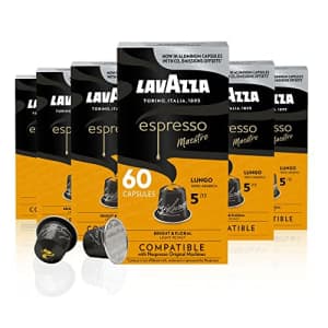 Lavazza Espresso Lungo Light Roast 100% Arabica Aluminum Capsules Compatible with Nespresso for $25