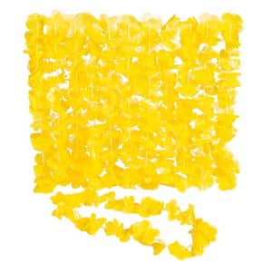 Fun Express Yellow Leis - Set of 12 - Beach, Luau and Party Apparel Supplies for $5