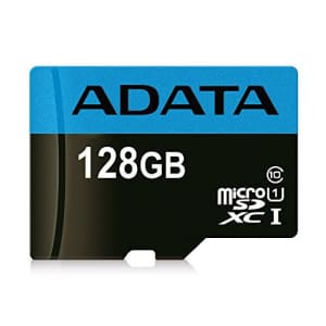 ADATA Premier 128GB microSDHC/SDXC UHS-I Class 10 Memory Card with Adapter Read up to 85 MB/s for $15