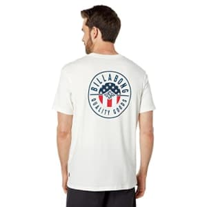 Billabong Men's Classic Short Sleeve Premium Logo Graphic Tee T-Shirt, Off White New World, Medium for $23