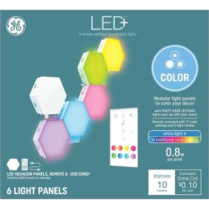 GE LED+ Color Changing Hexagon Light Panels for $44