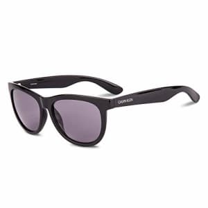 Calvin Klein Men's CK19567S Round Sunglasses, Black/Solid Grey, 56mm,16mm,150mm for $23